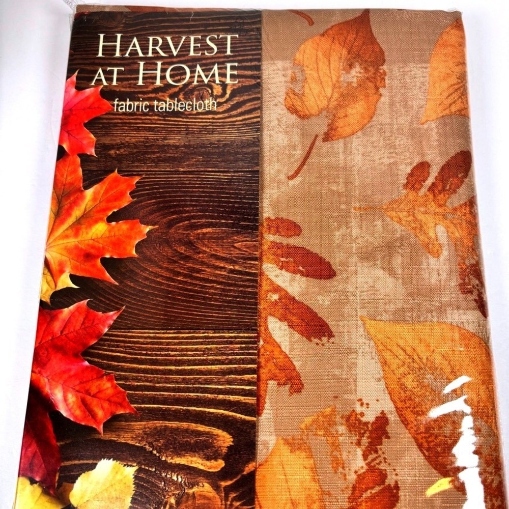 Harvest Home Fall Foliage Tablecloth 60x120 Fabric NatureAutumn Thanksgiving NEW - Picture 9 of 9